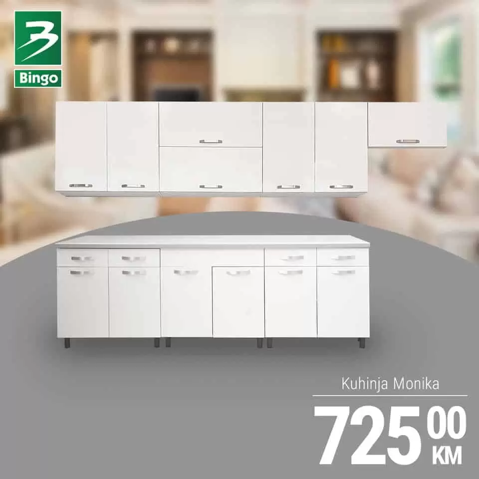 kuhinja, bijela kuhinja, povoljna kuhinja, kuhinja cijena, jeftina kuhinja, kuhinja bingo, kuhinja snizenje, kuhinja akcija