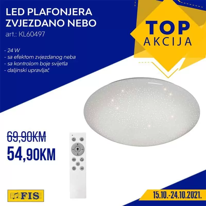 led plafonjera, zvjezdano nebo plafonjera, led plafonjera zvjezdano nebo cijena, led plafonjera akcija