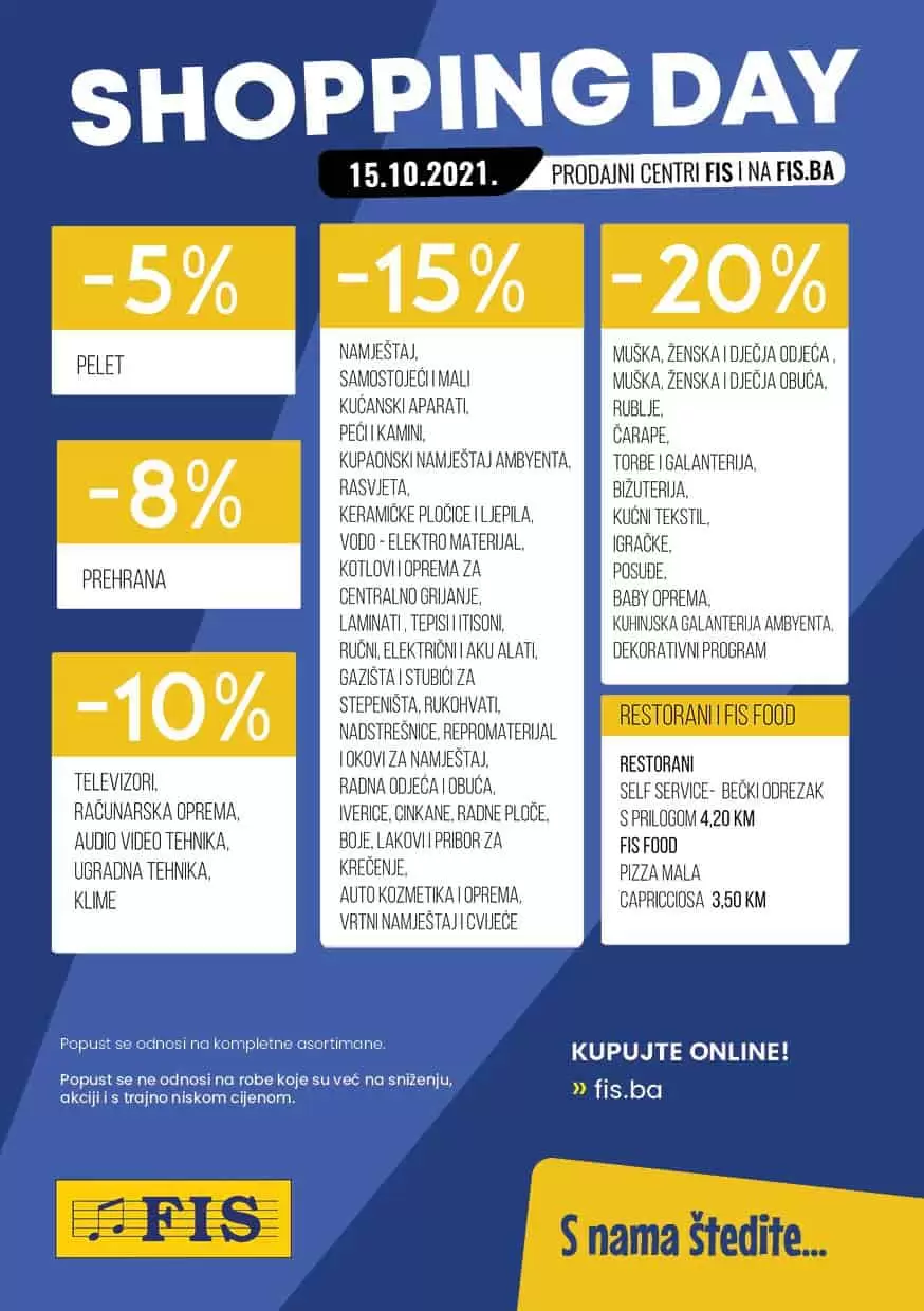 Fis snizenje. fis kupujte sa zadovoljstvom. fis akcija. popustvi. snizeno