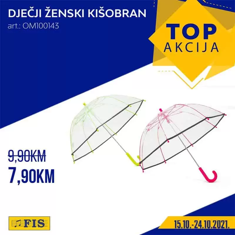 zenski kisobra, djeciji zenski kisobran, providni kisobran, djeciji providni kisobram
