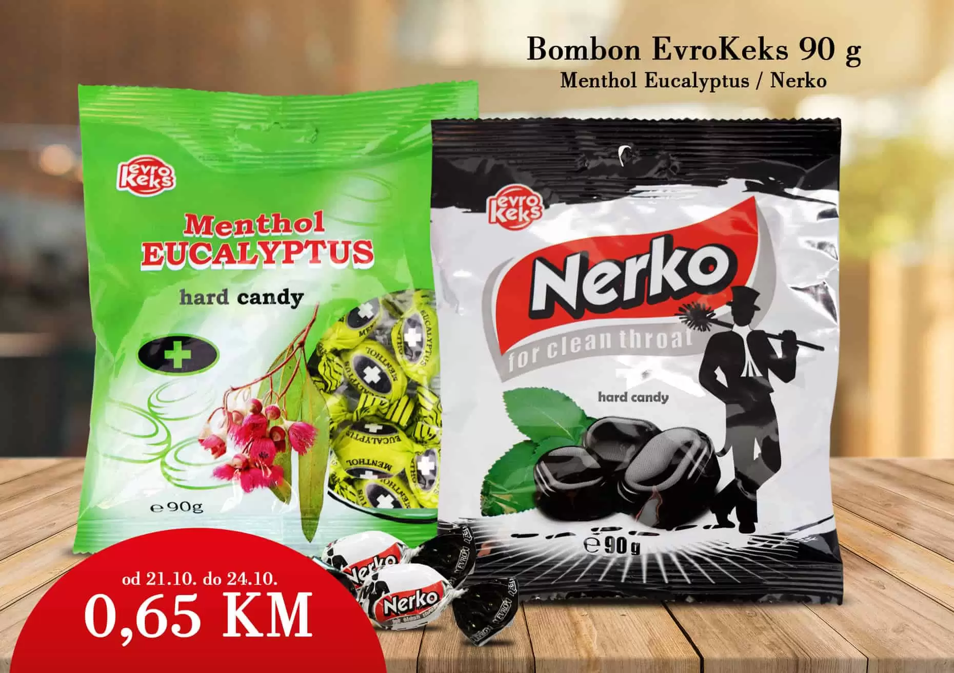 MENTHOL EUCALYPTUS I NERKO, bombone,