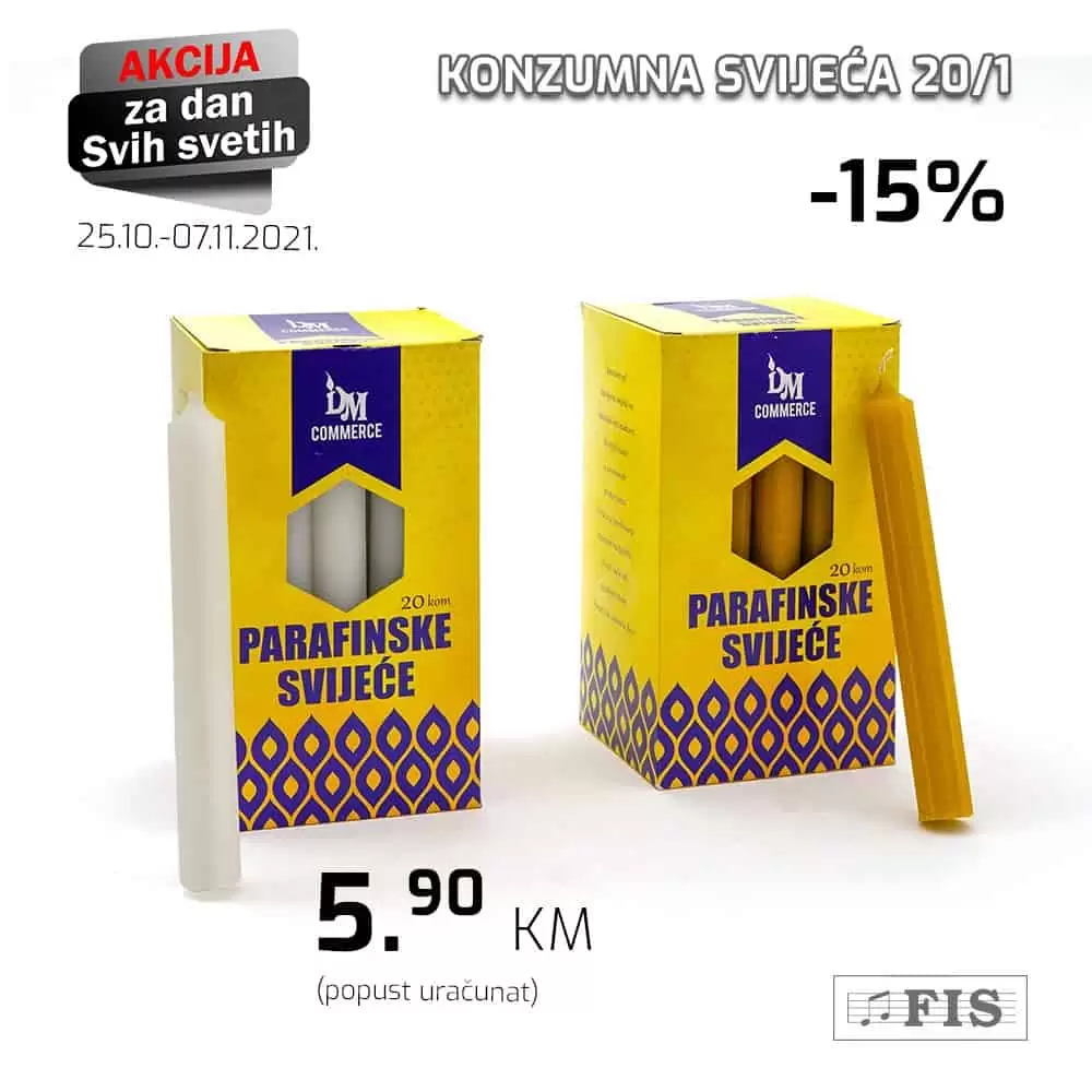 konzumna svijeca, svi sveti, konzumna svijeca cijena, konzumna svijeca akcija