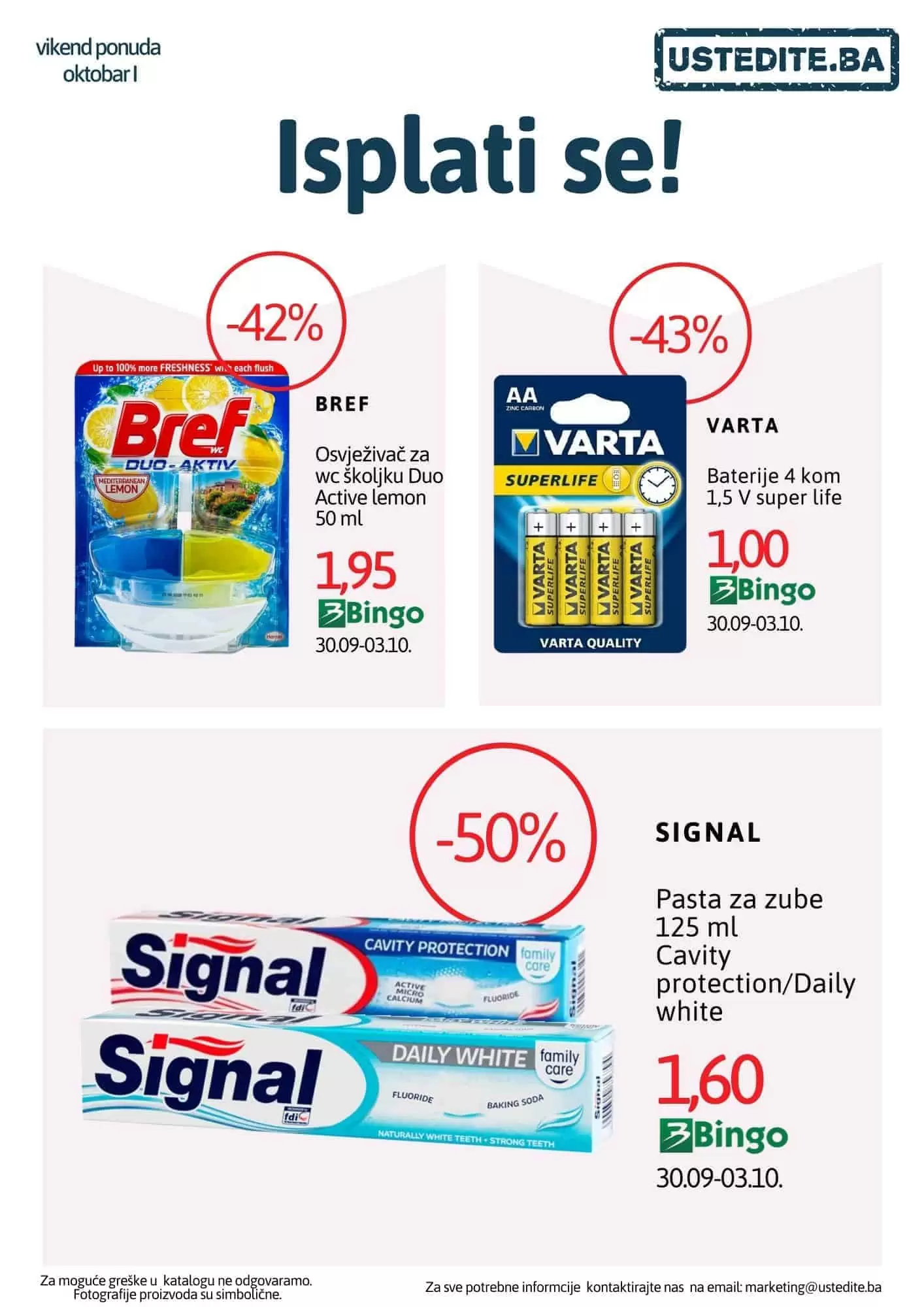signal pasta za zube, varta baterije