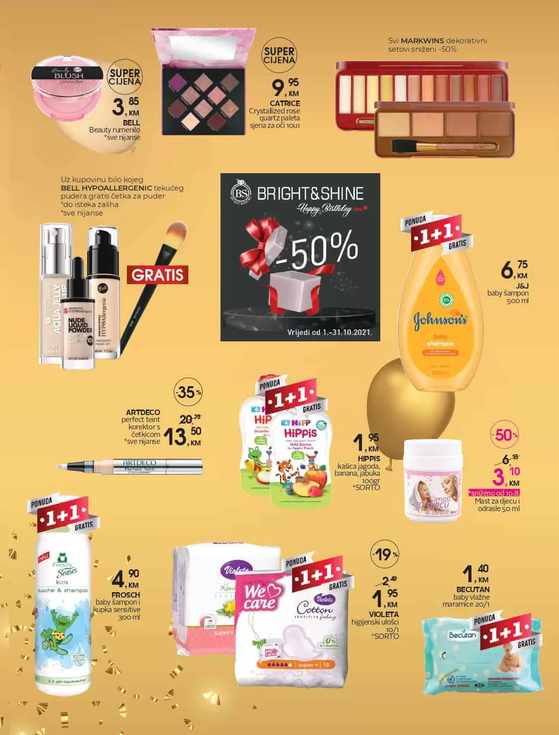 HIPPIS 15 kašica jagoda, banana, jabuka 100grVIOLETA higijenski ulošci 10/1, VIOLETA higijenski ulošci 10/1