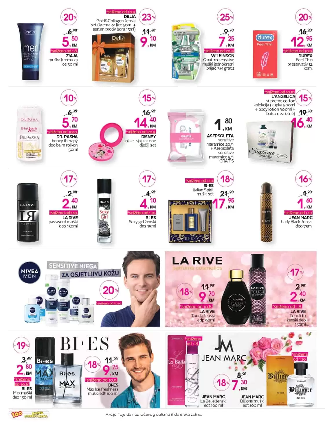 ASEPSOLETA sensitive maramice 20/1 + Asepsoleta sensitive maramice 5/1 GRATIS, WILKINSON Quattro sensitive muški jednokratni brijač 3+1 gratis, LA RIVE password muški deo 150ml