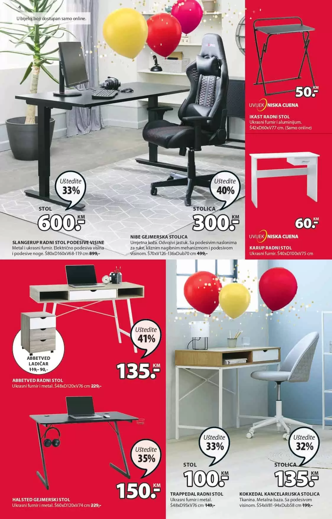 radni stol radna soba, radni stol jysk, radni stol akcija, radni stol cijena, jysk akcija