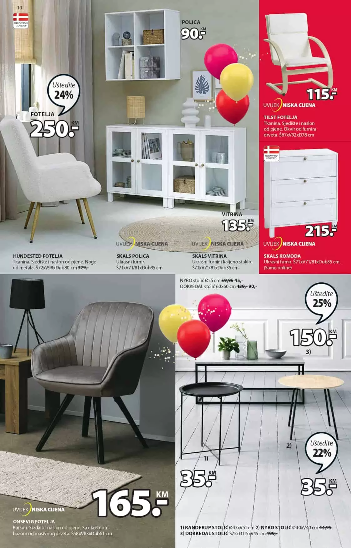 fotelja, bijela fotelja, smedja fotelja, fotelja jysk, fotelja akcija, fotelja popust