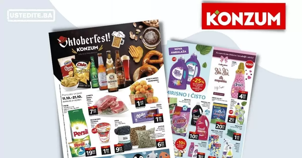 Konzum akcijski katalog. korona virus. snizenje. akcija. popusti. snizeno.