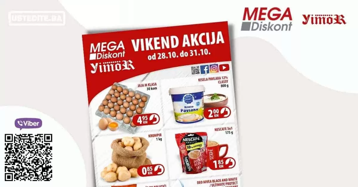 Mega Diskont vikend akcija 28-31.10.2021. godine