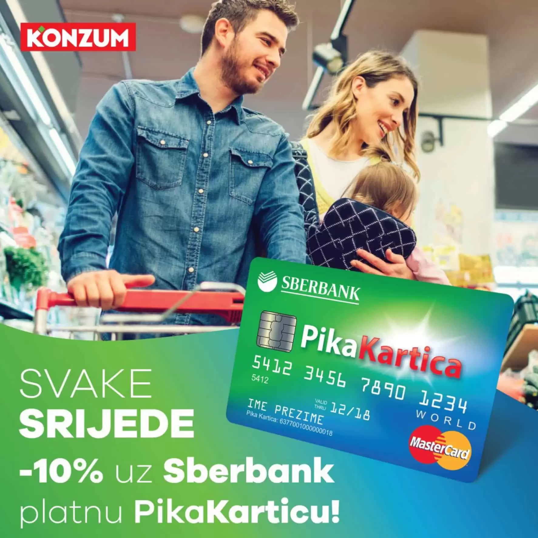 pika kartica. konzum pika. snizenje. povuci i ustedi