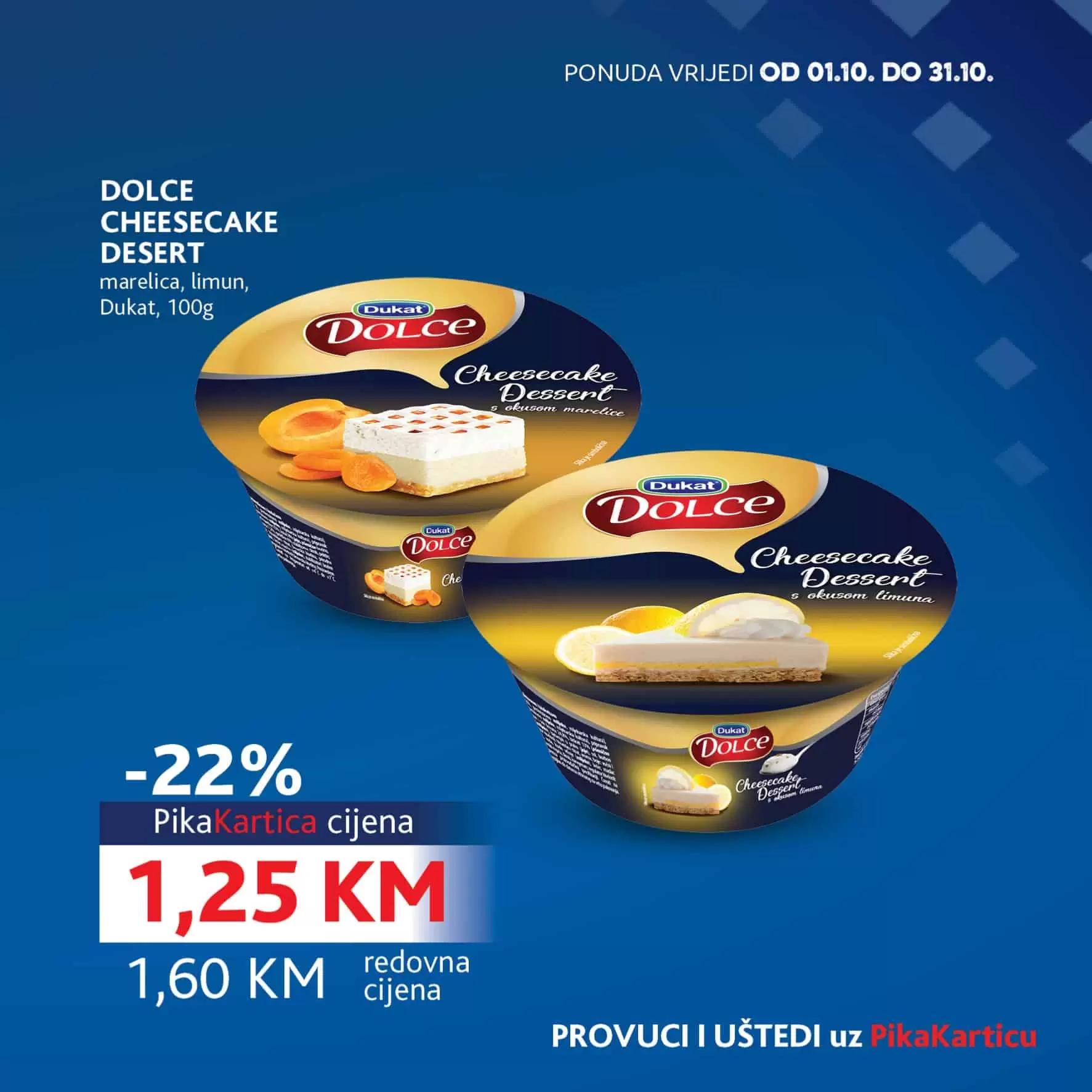 puding cheesecake desert, pika kartica konzum