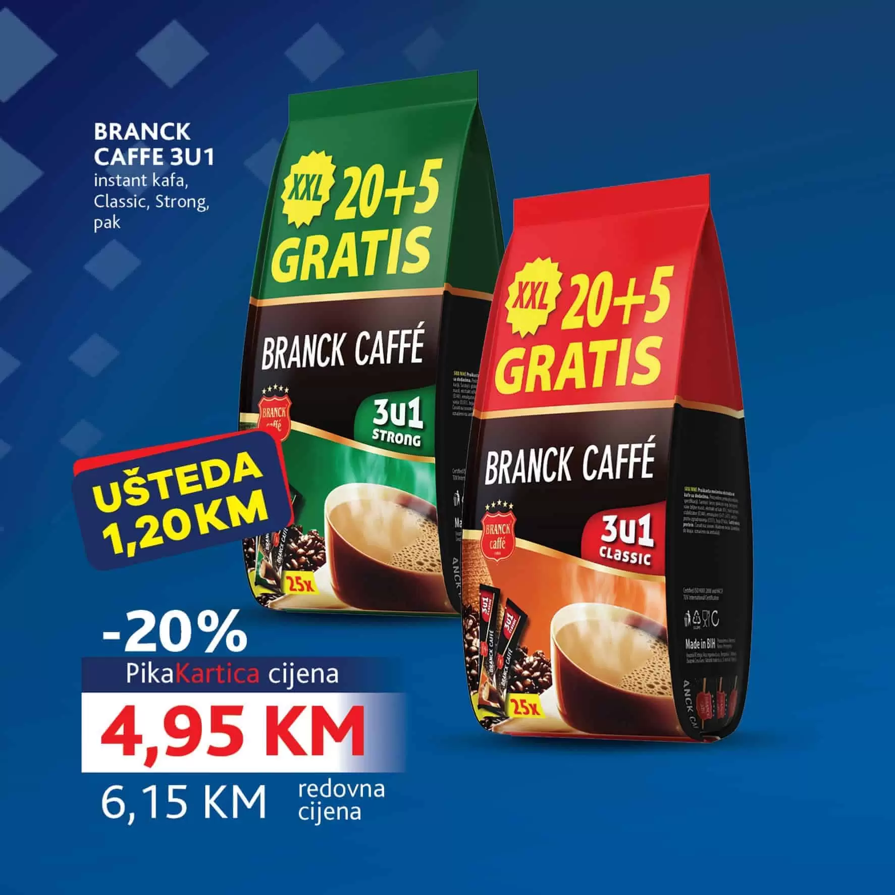branck kafa, kafa 3u1, kafa konzum