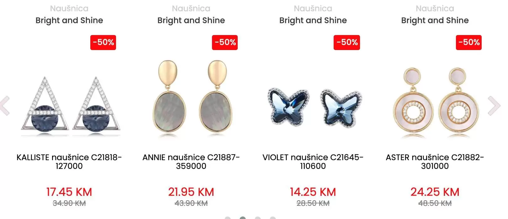 bright and shine nausnice leptir