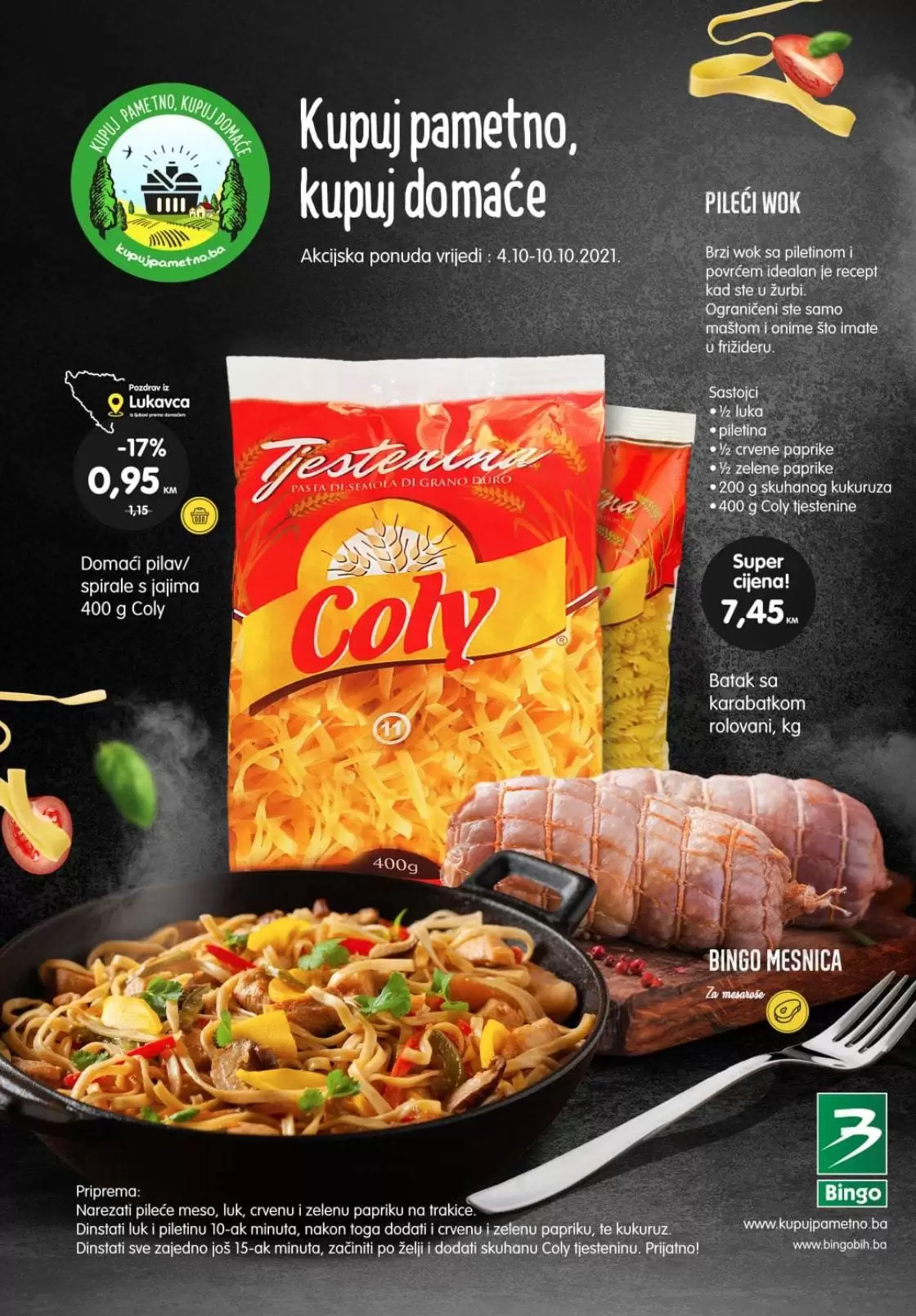 coly tjestenina, tjestenina bingo