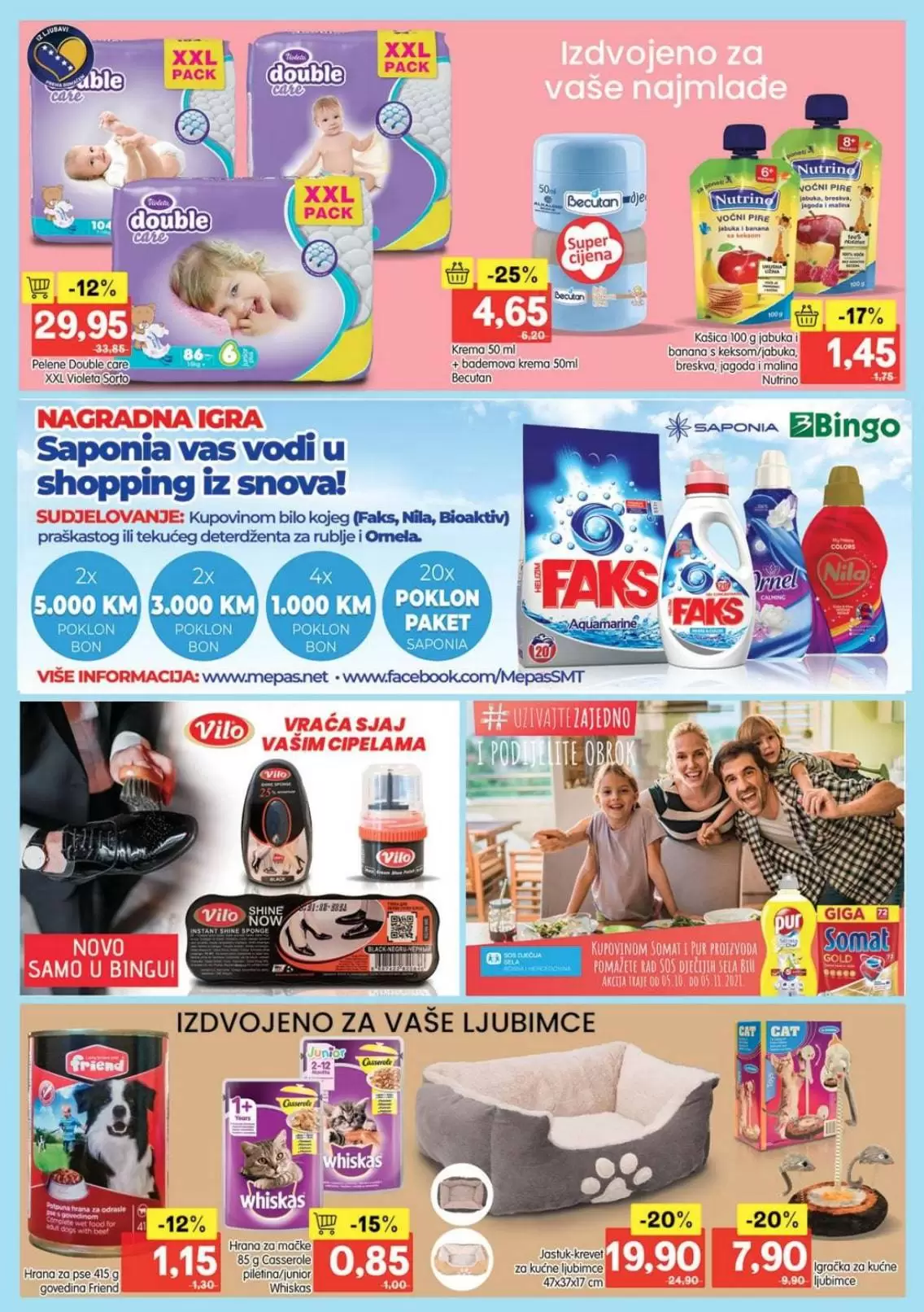faks cijena, faks akcija, faks popust, pelene akcija, pelene cijena, pelene snizenje, pelen bingo popust, pelene na akciji, double care pelena akcija, double care pelene, violeta pelene, akcija pelene, pelene bih akcija