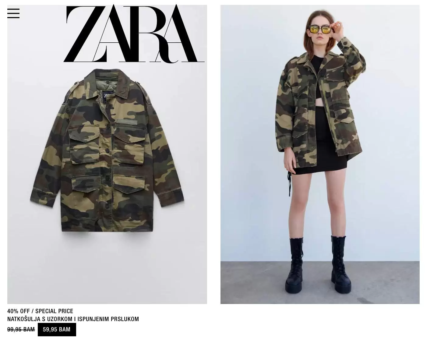 maskirna jakna, zara jakna, maskirna zara jakna, 