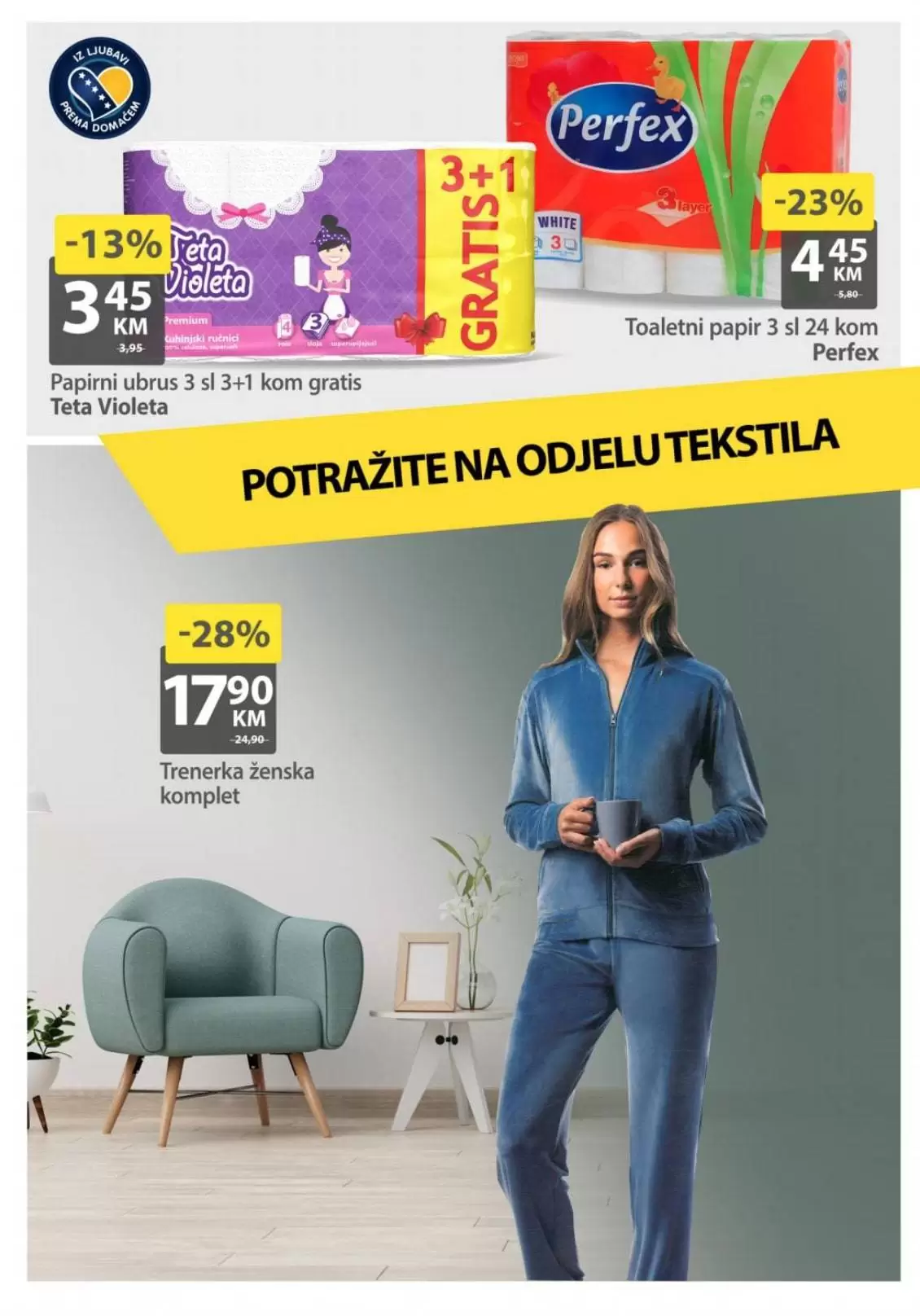 bingo tekstil, bingo trenerka, trenrka donji dio, trenerka gornji dio, komplet trenerka, plisana trenerka