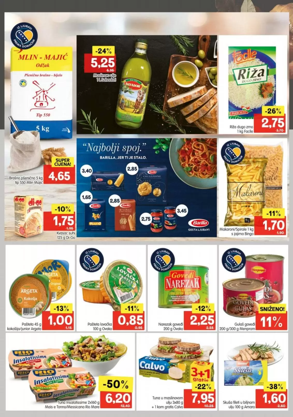 barilla tjestenina, barilla akcija, barilla popust, barilla pene cijena, 