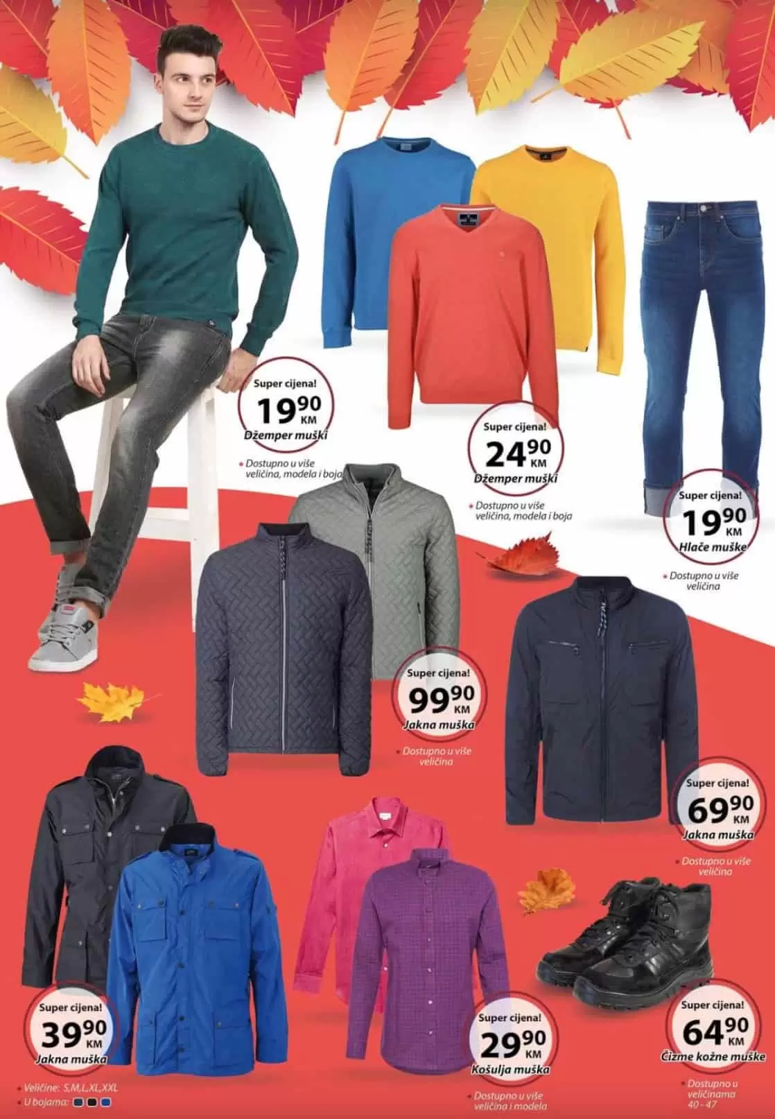 muska jakna, zenska jakna, crveni dzmeper, zuti dzmeper, plavi dzmeper, sivi dzmeper,  muska kosulja, plava muska kosulja, crna muska kosulja