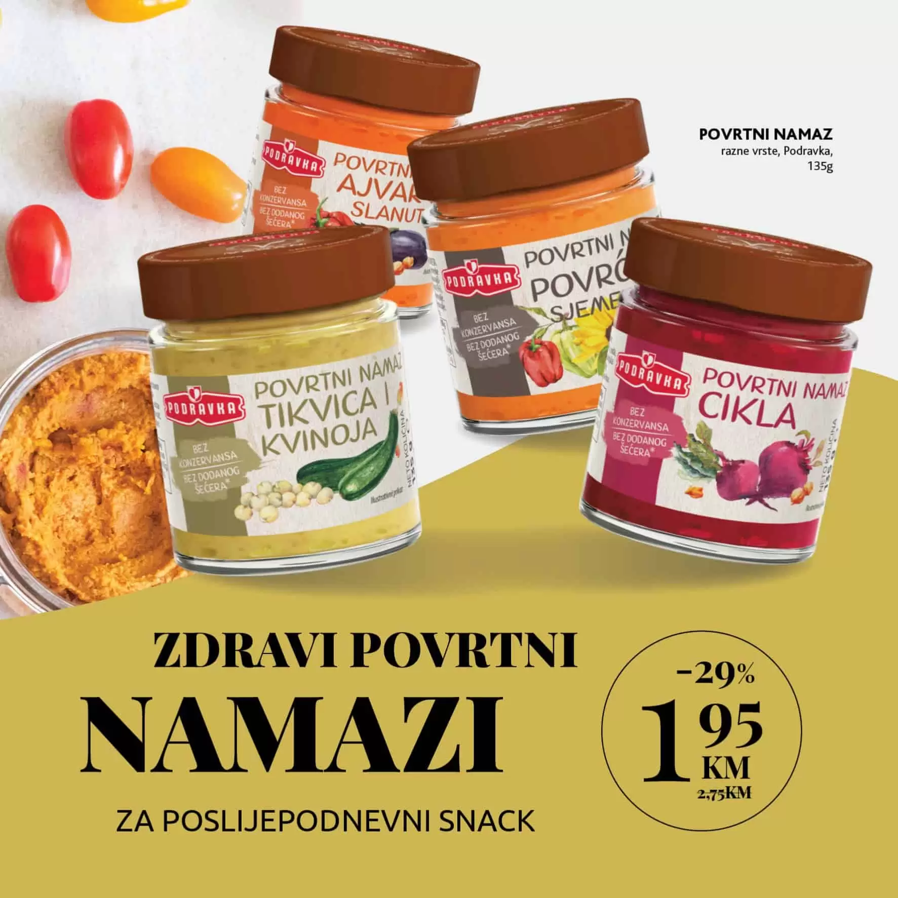 povrtni namazi, zdravi povrtni namazi, pozdravka povrtni namazi, povrtni namazi cijena, podravka 