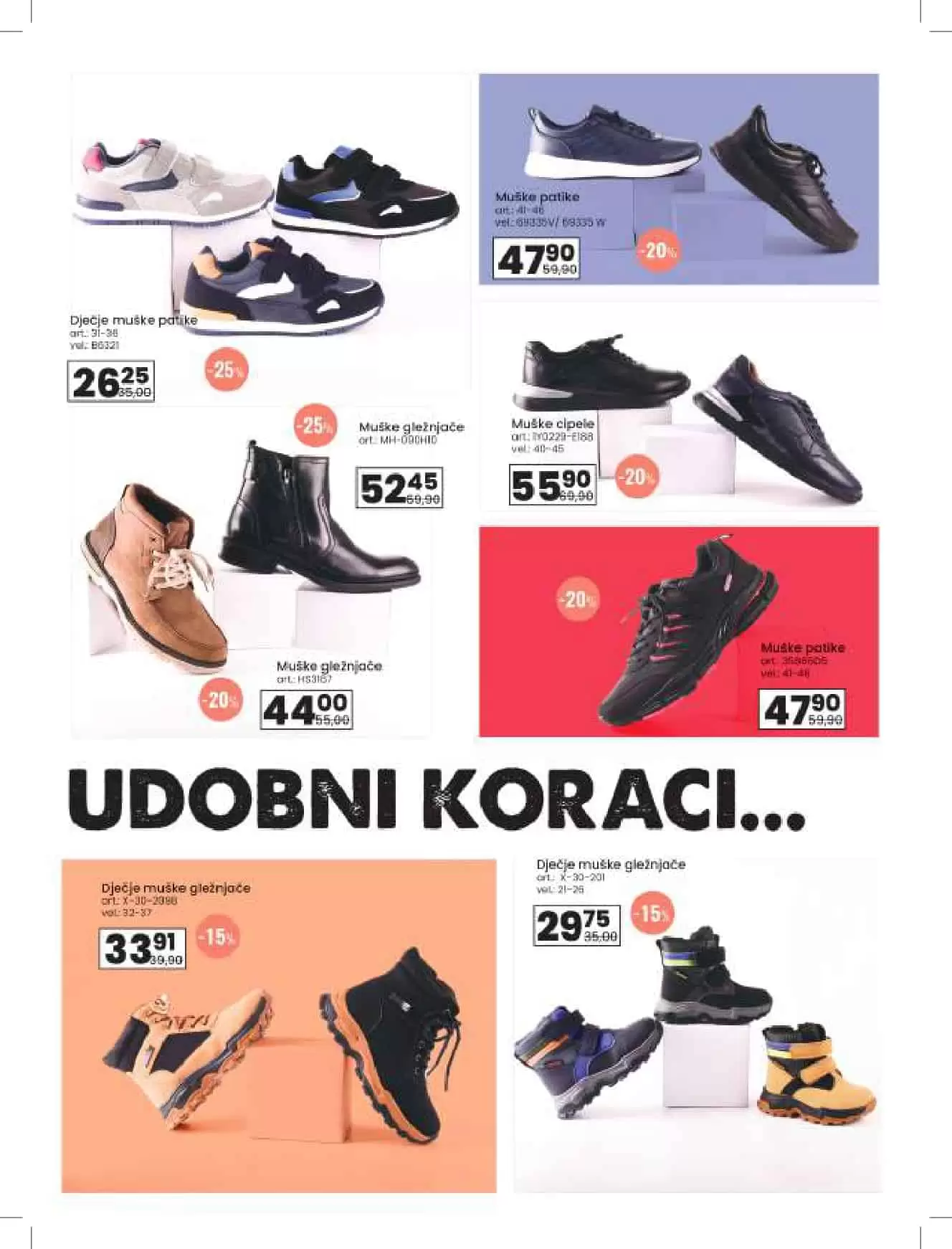 obuca, cizme, gleznjace, cimze kozne, tene, patike,