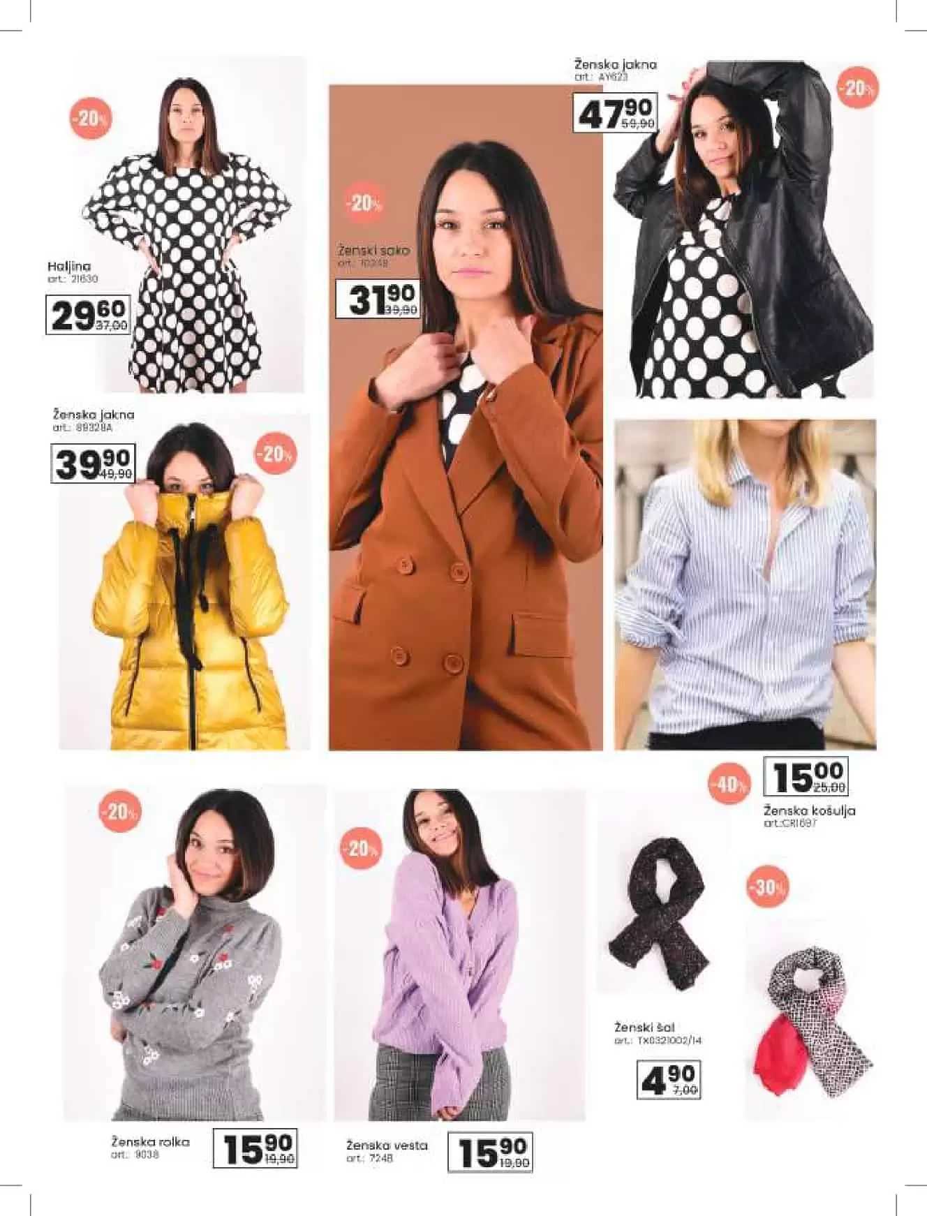 zenska jakna, topla zenska jakna, zuta jakna, smedja jakna, karo jakna,