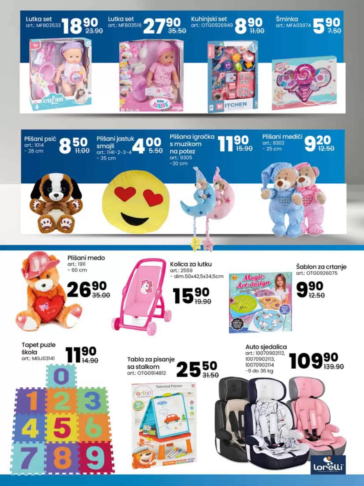 kolica za bebu igracka, plisane igracke, autoodjedalica, autosjedalica akcija, autdjedalica cijena, tapet puzla skola, puzle za bebe, puzle za pod