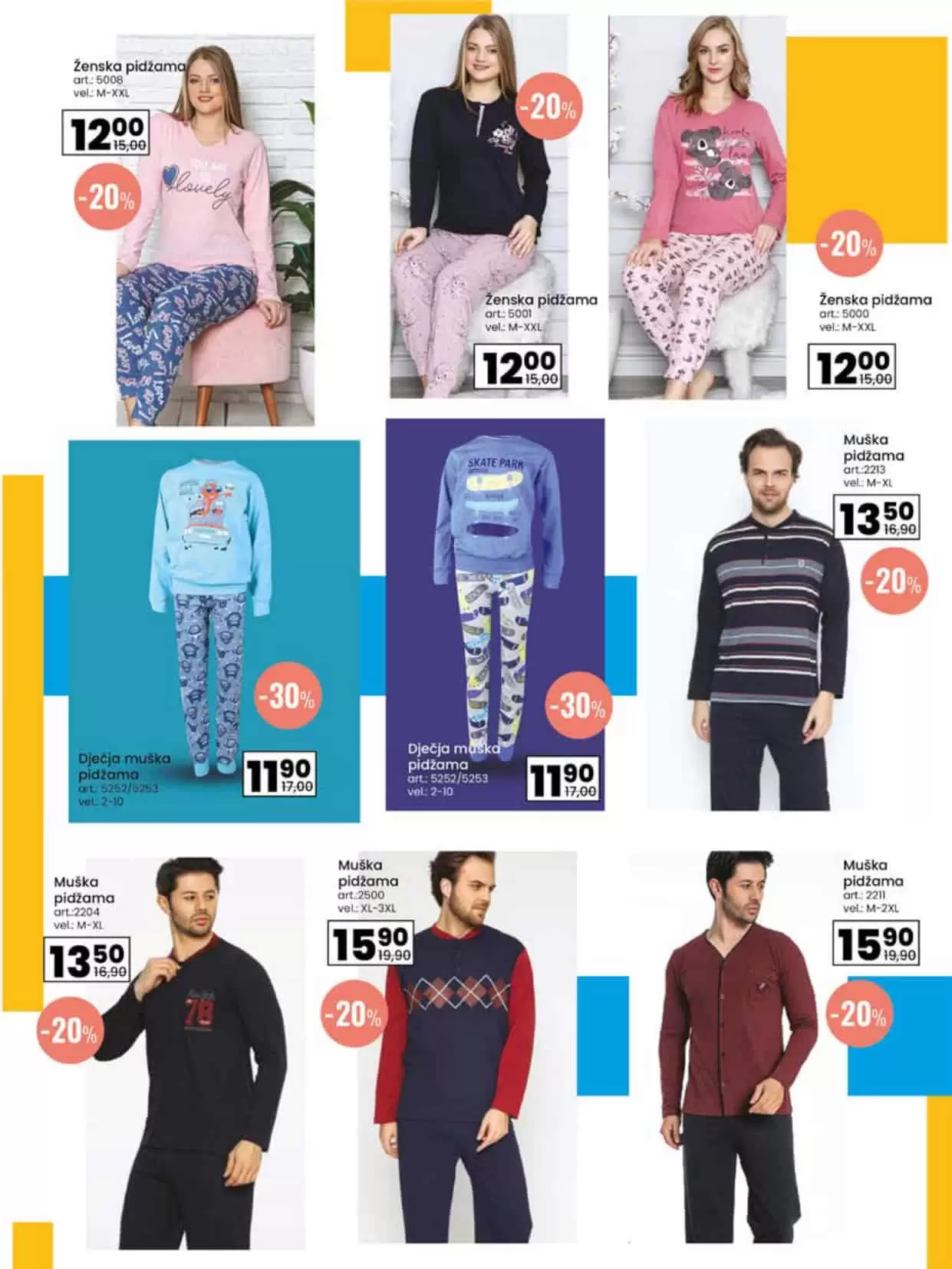 pidzama, djecija pidzama, muska pidzama, zenska pidzama, 