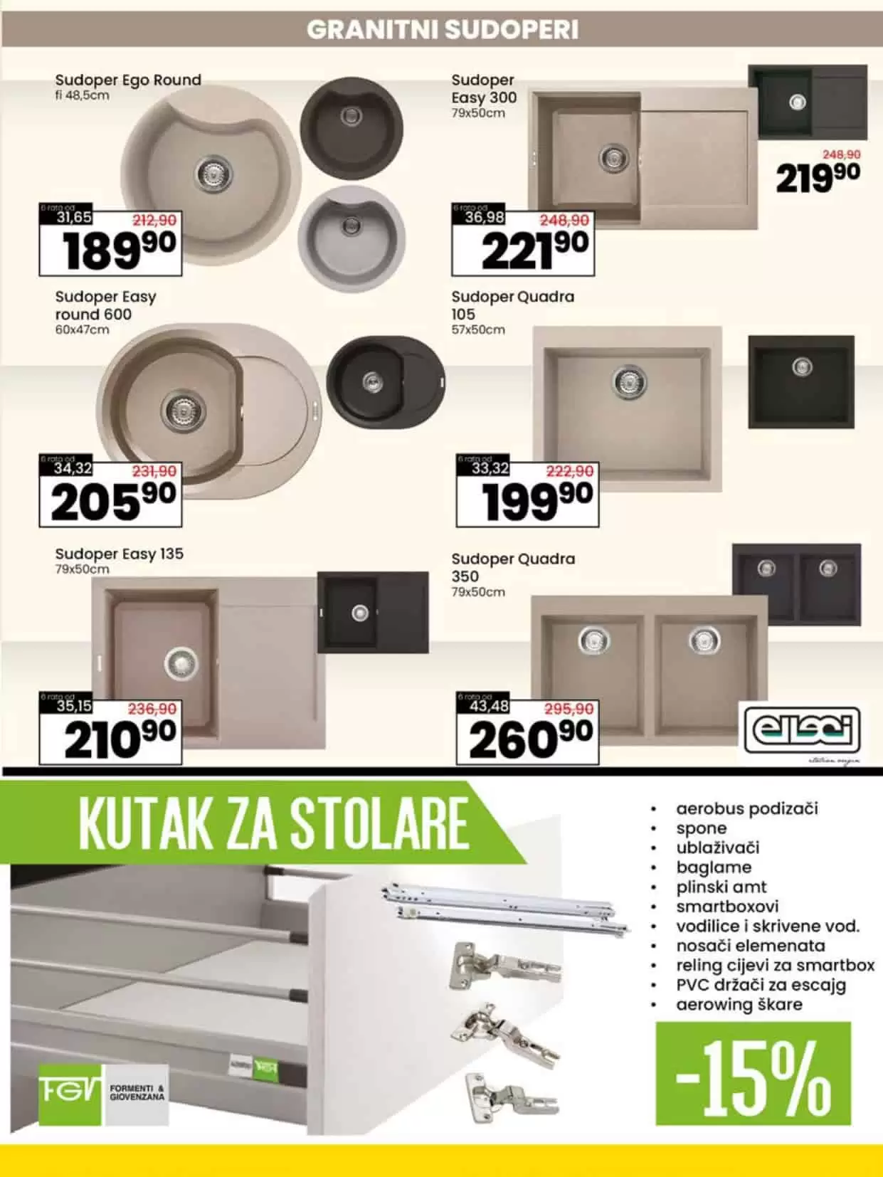 granitni sudoper, sudoper, sudoper cijena, sudoper akcja, sudoper popust, sudoper easy, sudoper quadro