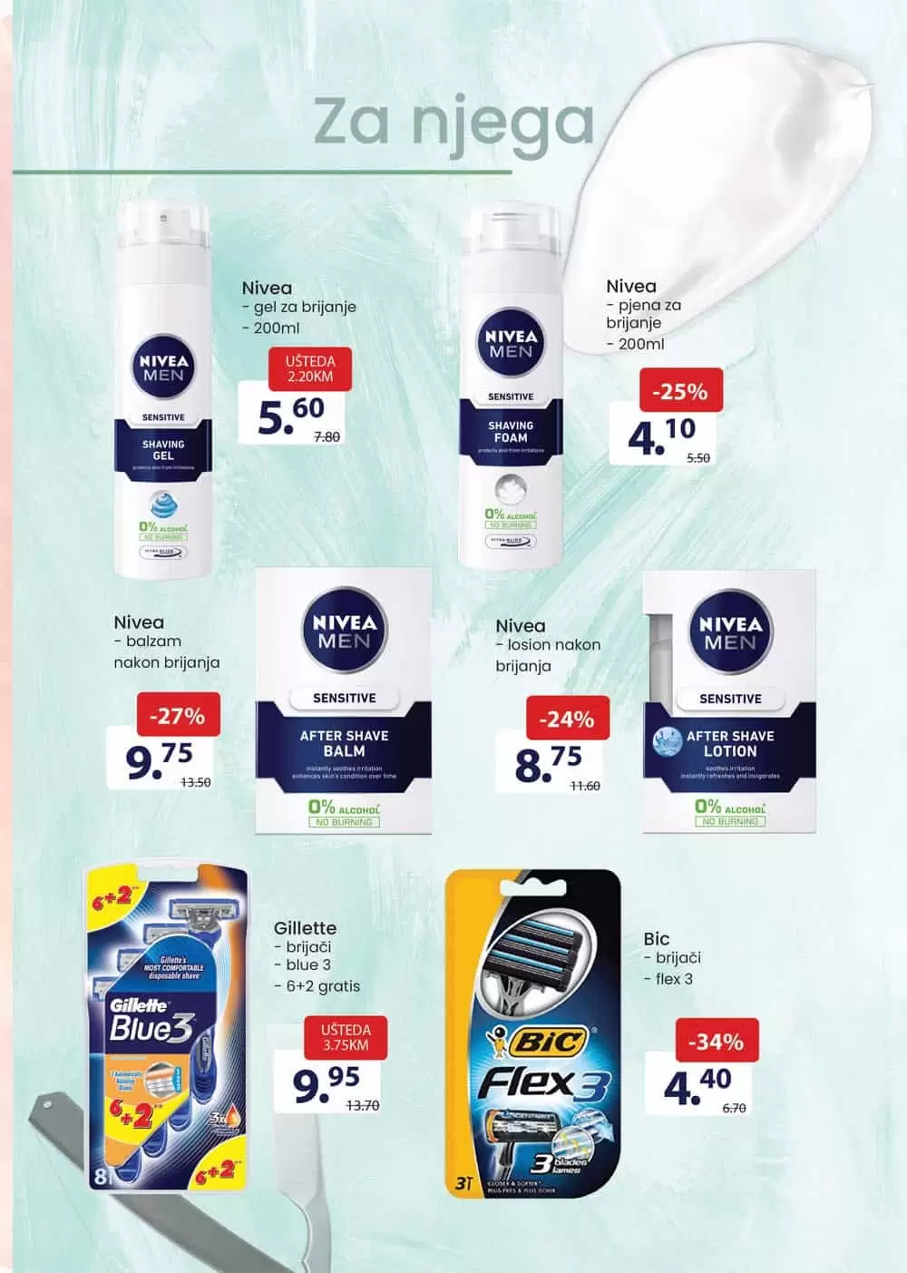 nivea muska njega, nivea program za muskarce, pjena za brijanje, pjena za brihanje cijena 