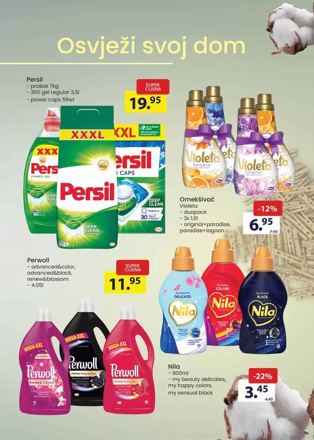 nila deterdzent, perwoll deterdzent, tecni deterdzent, violeta omeksivac