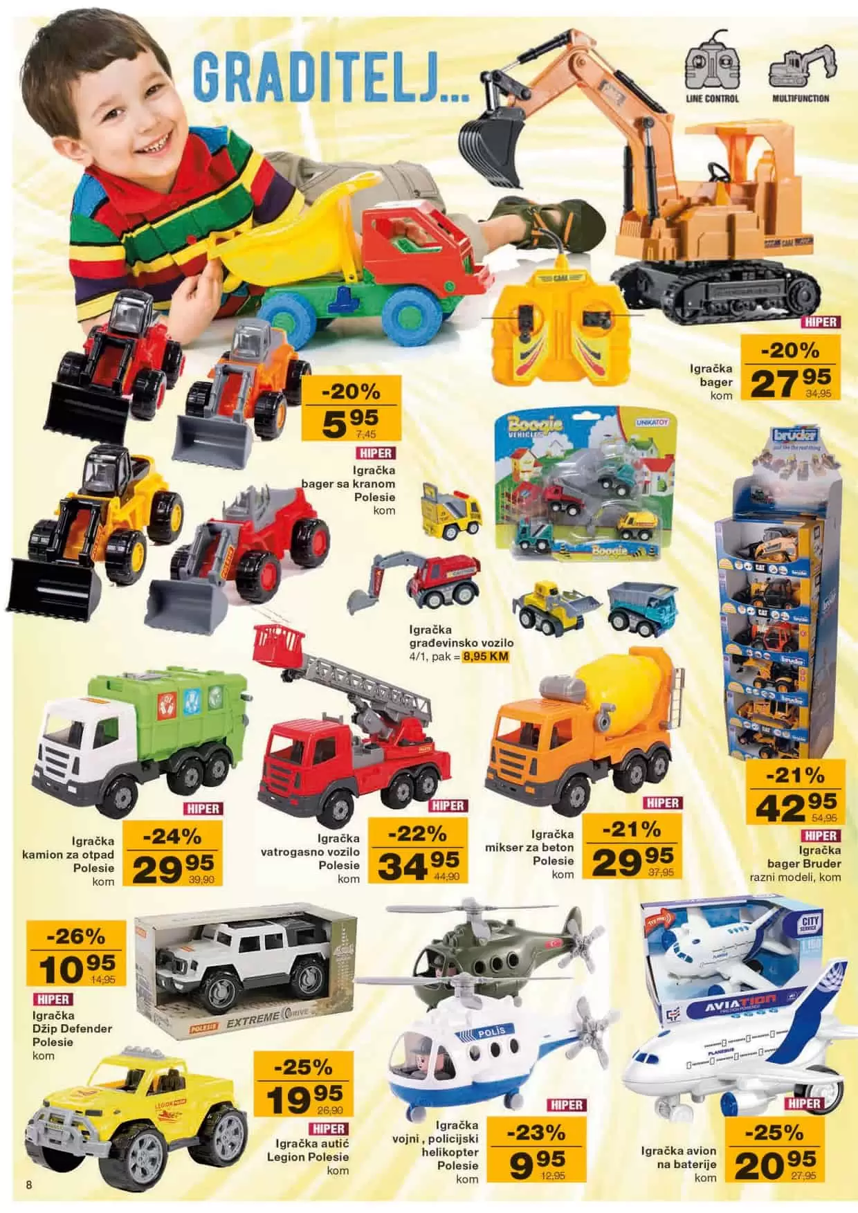 bager, igracka bager, igracke za djecu, katalog igracaka, 