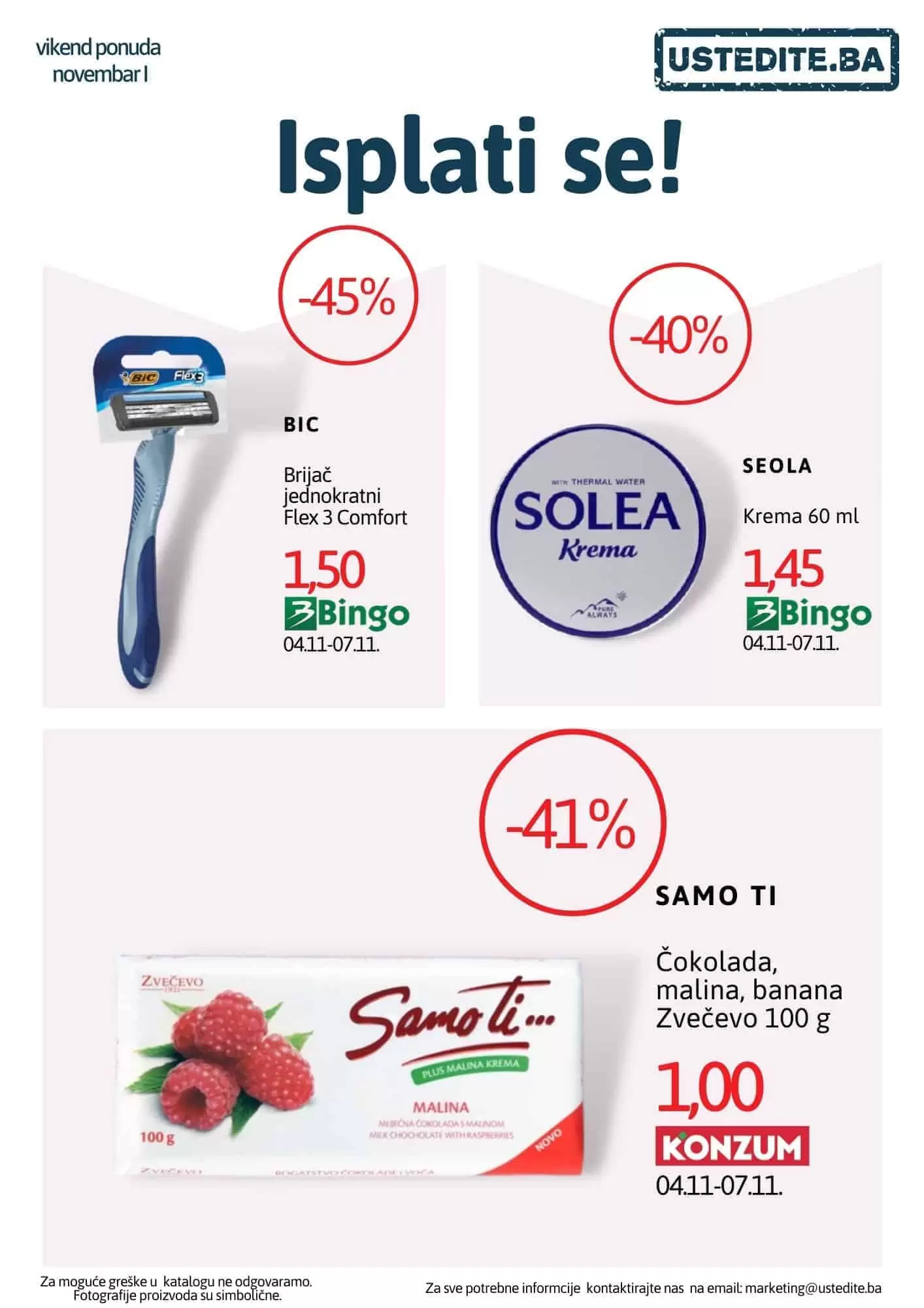 ustedite.ba, ustedi.ba, ustedite, ustedi, snizenje, akcija, snizenja, katalozi i akcije, akcije i katalozi bih, katalozi bih, sva snizenja na jednom mjestu