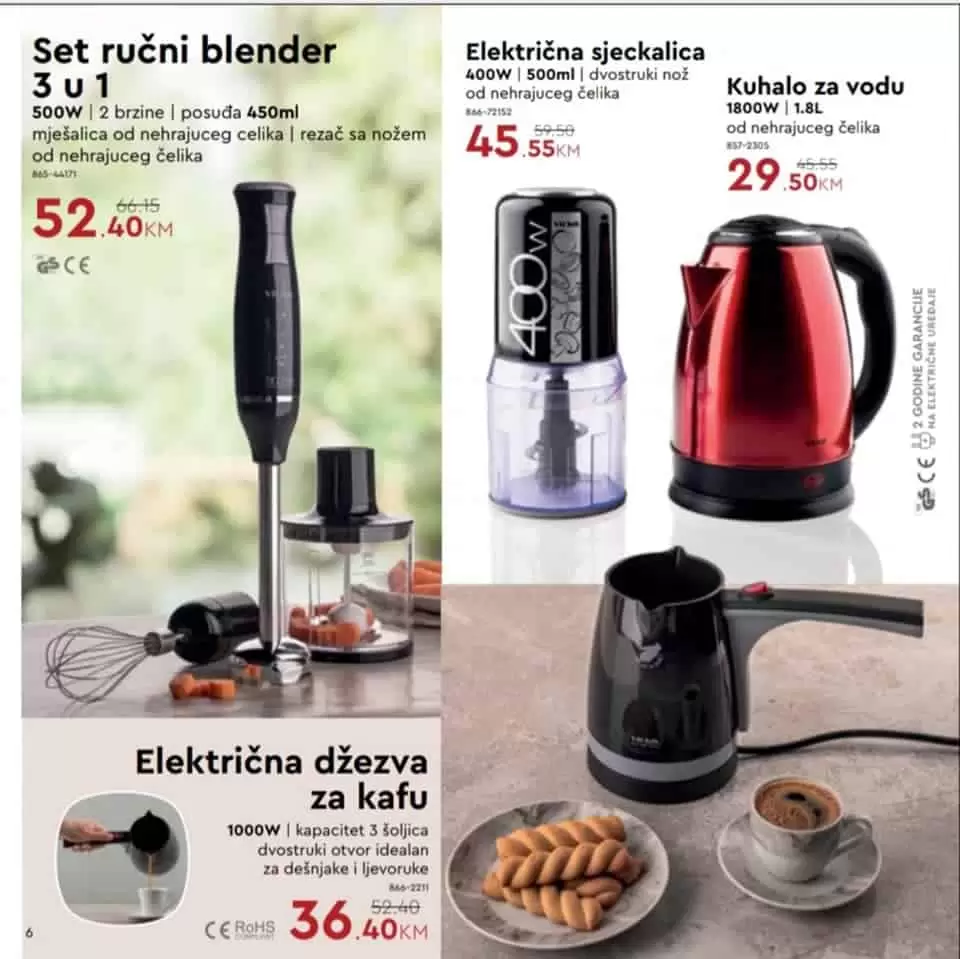 stapni mikser, elektricna dzezva,