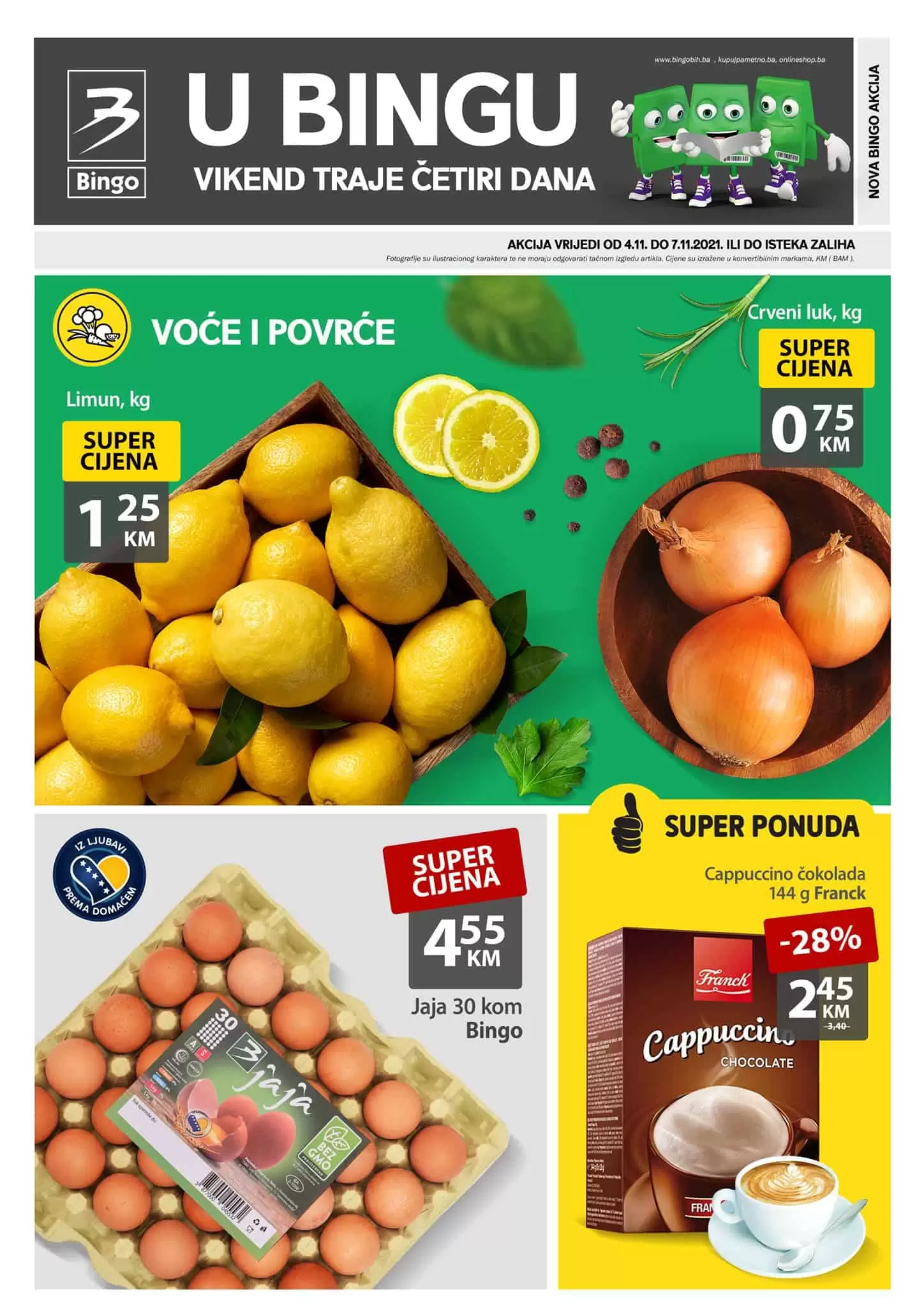 Bingo super akcija. bingo kljad dobrih cijena. snizeno. akcija. popust. 