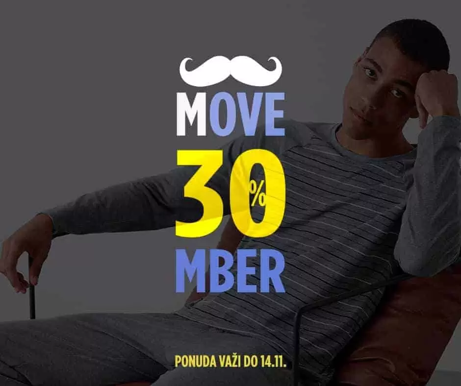 movember, movember bih, movember sarajevo, movember banja luka, movember mostar, snizenje muskog vesa, donji ves, muski donji ves, donji ves za muskarce