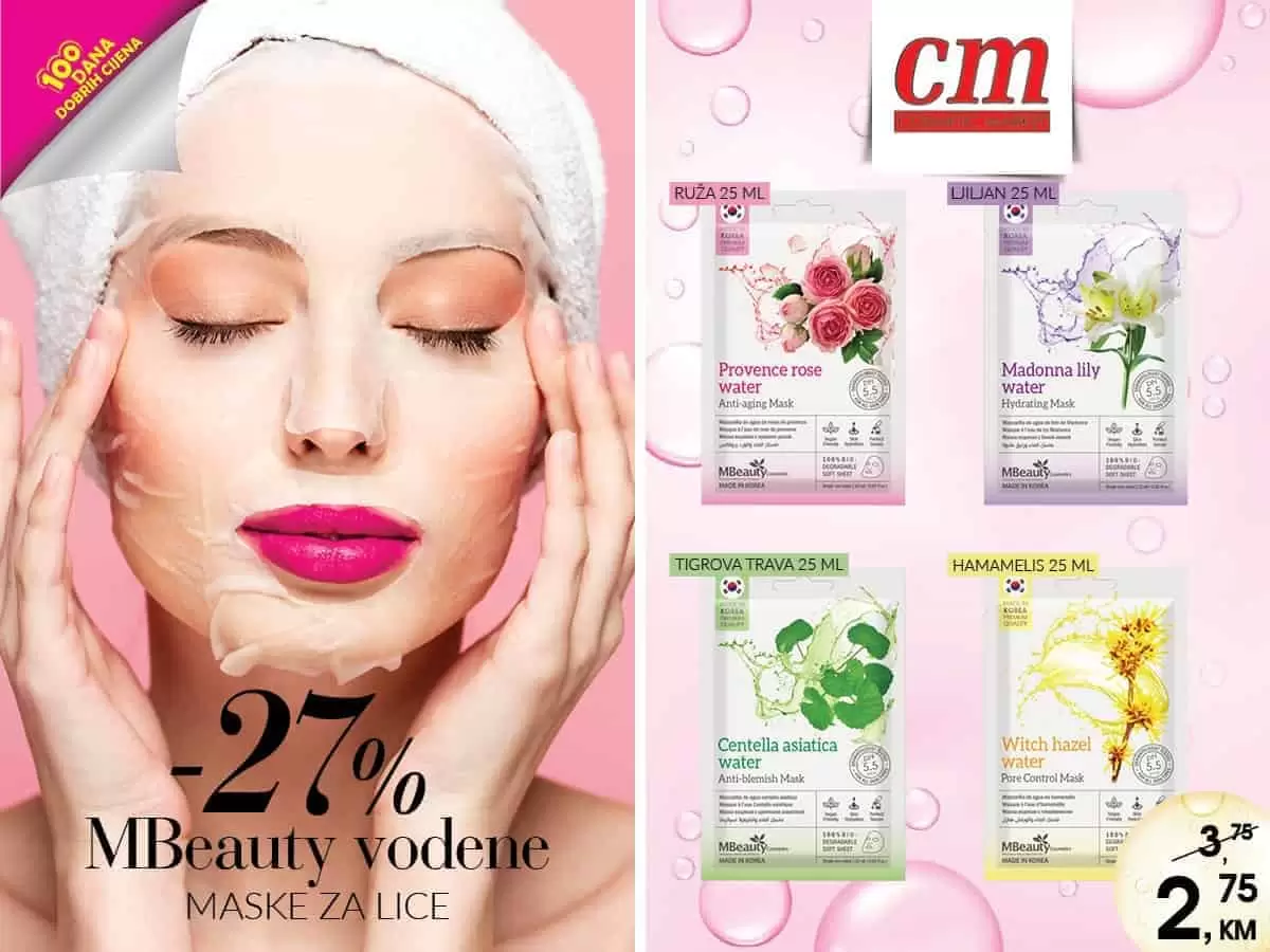 MBeauty vodene maske za lice, MBeauty vodene maske za lice novo, MBeauty vodene maske za lice snizenje, MBeauty vodene maske za lice akcija, MBeauty vodene maske za lice popust