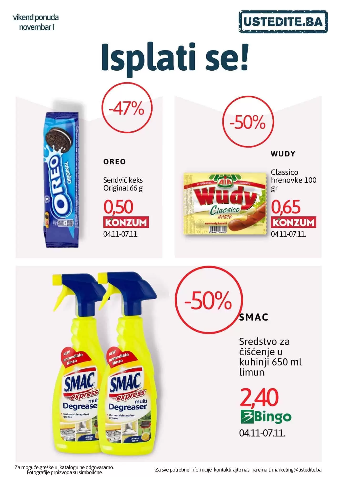 ustedite.ba, ustedi.ba, ustedite, ustedi, snizenje, akcija, snizenja, katalozi i akcije, akcije i katalozi bih, katalozi bih, sva snizenja na jednom mjestu