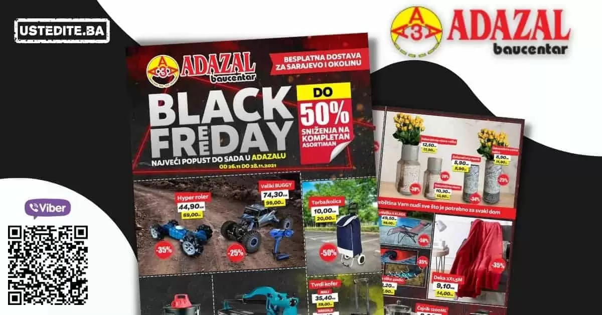 Adazal, black friday Adazal, black friday, black friday bih, black friday sarajevo, black friday snizenja, black friday u bih, black friday katalozi, black friday akcije, black friday 2021