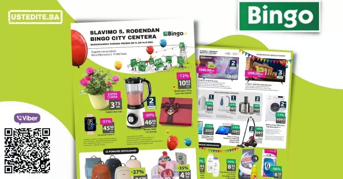 bingo slavi rodjendan, tehnika bingo, usisivac bingo, kuhalo za kafu bingo,