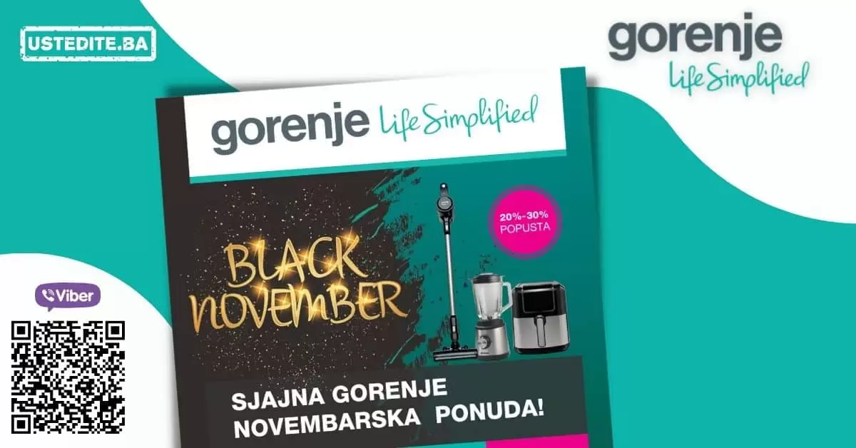 gorenje, black november, gorenje snizenje, gorenje akcija, gorenje aparati