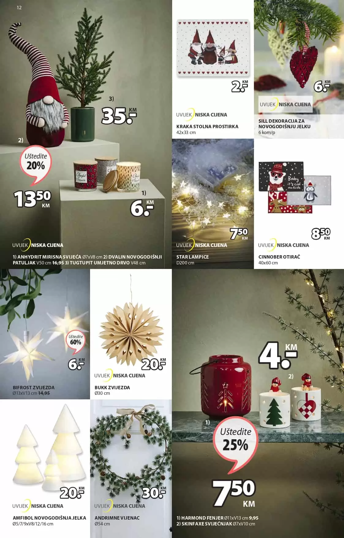 novogodsinji asortiman, jela, ukrasi za jelku, bozicna jelka, bozicni ukrasni