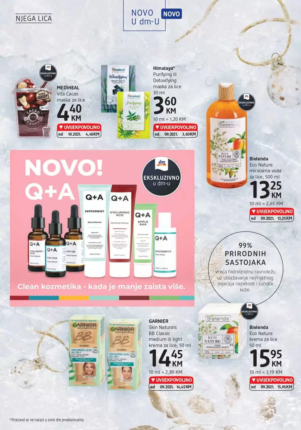 GARNIER Skin Naturals BB Classic medium ili light krema za lice, Bielenda Eco Nature krema za lice,