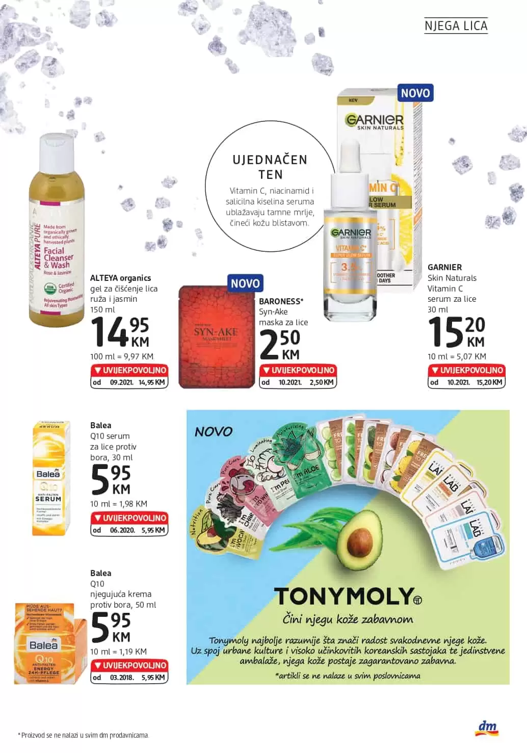 dm, dm drogerie markt, dm snizenje, dm akcija, dm popust, dm katalog, dm letak, dm kataloska akcija, dm akcijski katalog, snizeno u dm-u, proizvodi za njegu lica, krema za lice