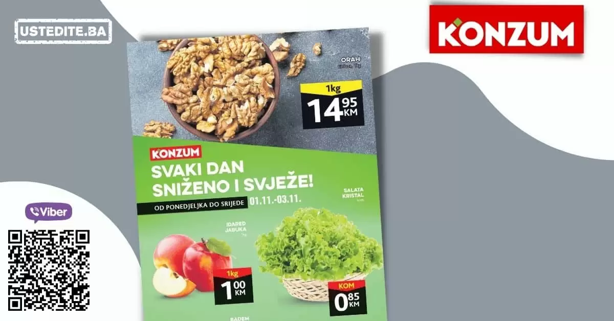 konzum snizenje. konzum akcija. konzum katalog. konzum popust. konzum raspodaja.