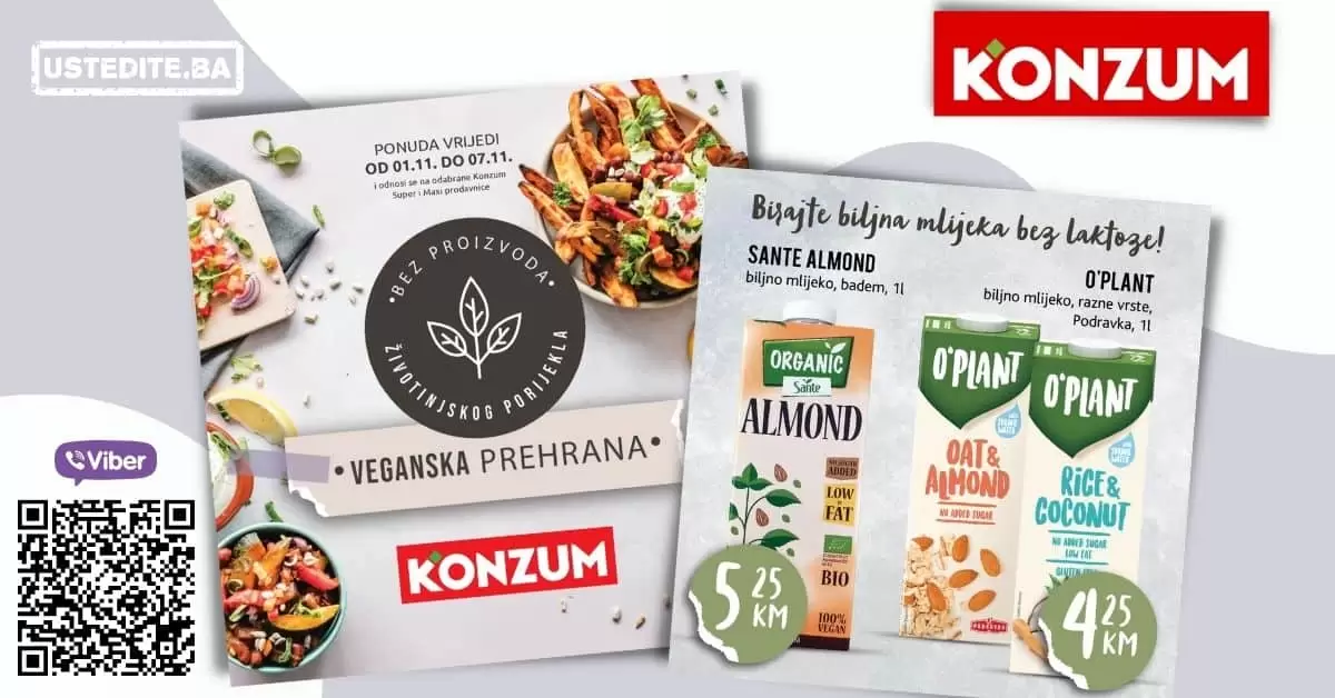 Konzum akcijski katalog. korona virus. snizenje. akcija. popusti. snizeno.