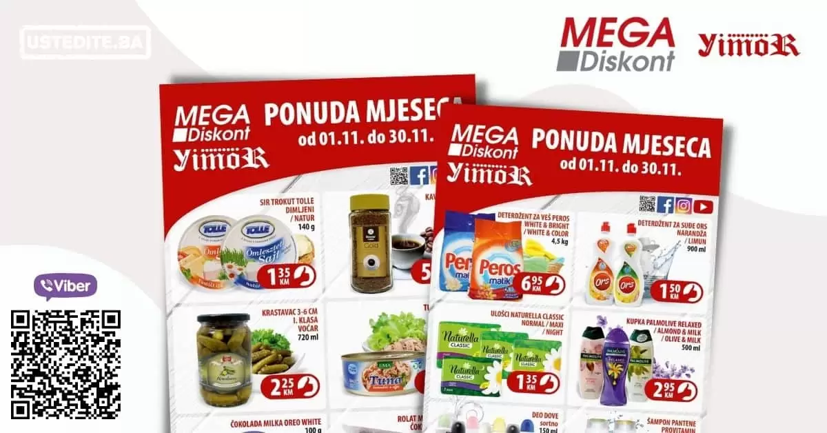 mega diskont super akcija. mega doskont snizenje. yimor super cijene. akcija. popusti. katalozi. najbolje cijene bez dileme