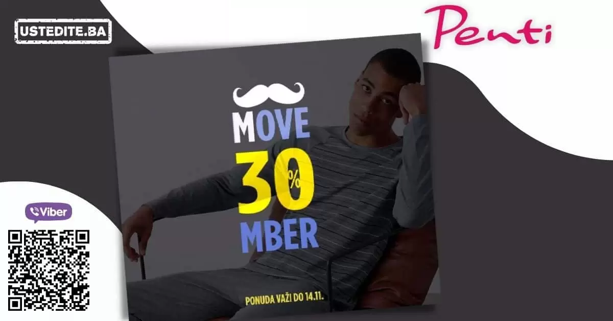 Movember u Penti prodavnicama.