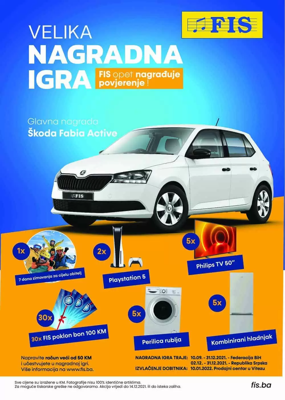 fis, nagradna igra, poklon auto