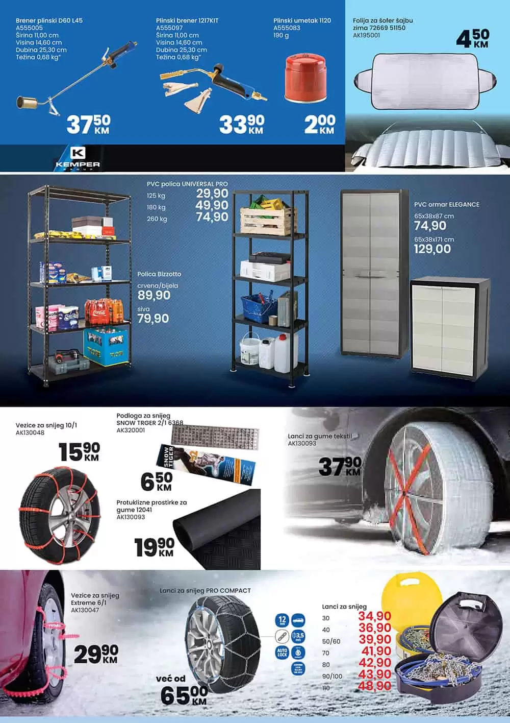 police za alat, pvc police 